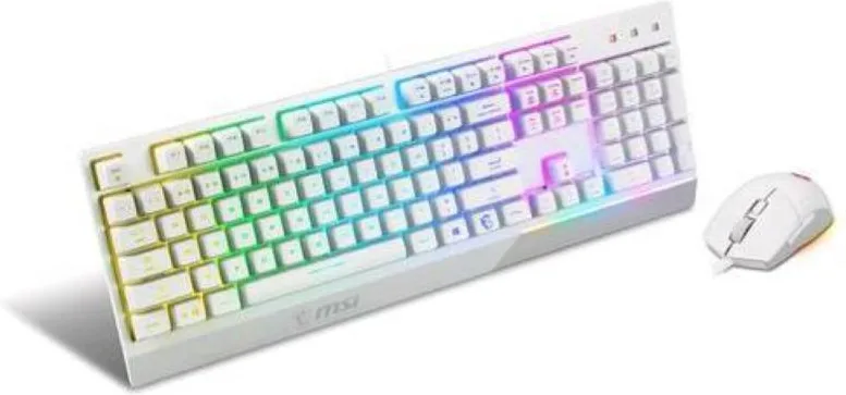 MSI Vigor GK30 Combo White Tastiera + Mouse Gaming USB QWERTY Italiano (Bianco)