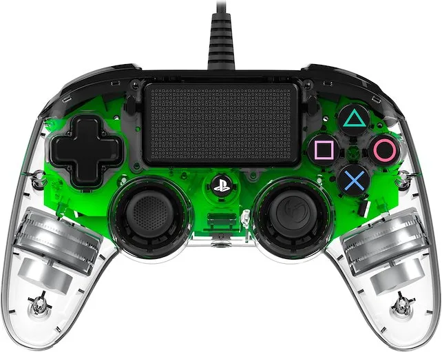 Nacon Pad PS4 Wired Green Lum Controller per PlayStation 4 (Verde)