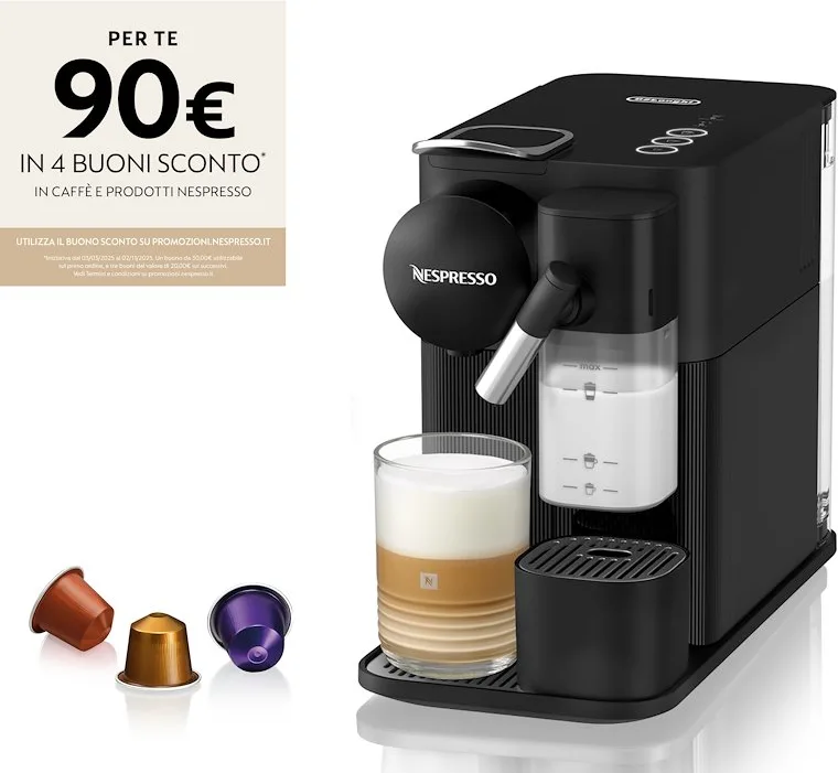 Nespresso EN510.B Macchina da Caffè 1 Litri 1450 W (Nero - Acciaio Inox)