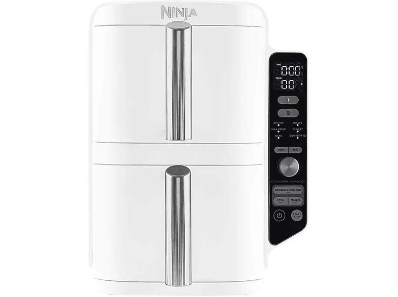 NINJA DOUBLE STACK XL DA 9,5L FRIGGITRICE AD ARIA, capacità 9,5 l, Max potenza 2470 W, Bianco