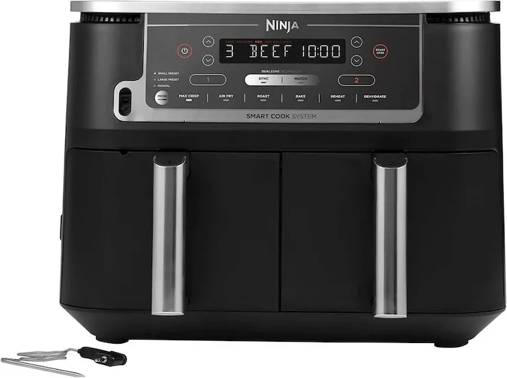NINJA DUALZONE MAX PRO DA 9,5L FRIGGITRICE AD ARIA, capacità 9,5 l, Max potenza 2470 W, Nero