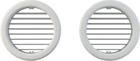 Olimpia Splendid B0564 Kit Griglie Unico 160 mm per Condizionatore Coppia Flange Interne Griglie Pieghevoli Esterne e Tappi colore Bianco