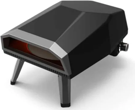 Ompagrill VESUVIO310 Vesuvio Forno a gas per pizza GPL 4.4 kW 500°C piatto cordierite 31 cm portatile colore Nero