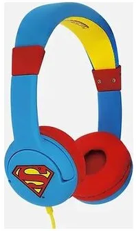 OTL Technologies Superman Man of Steel Cuffie Junior con Funzione Limitativa del Volume a 85Db per Bambini di Eta' 3-7 Anni