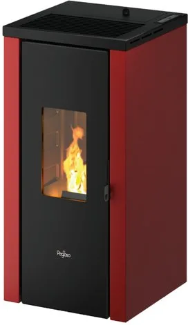 Pegaso 7024042 Vera 7 UP T2 Stufa a Pellet 7 kW Classe A+ 24 Kg Serbatoio Autoaccensione colore Rosso