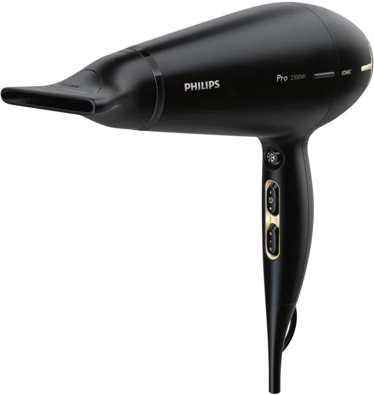 Philips HPS920/00 Hair Dryer Prestige Pro Asciugacapelli 300 W (Nero - Oro)