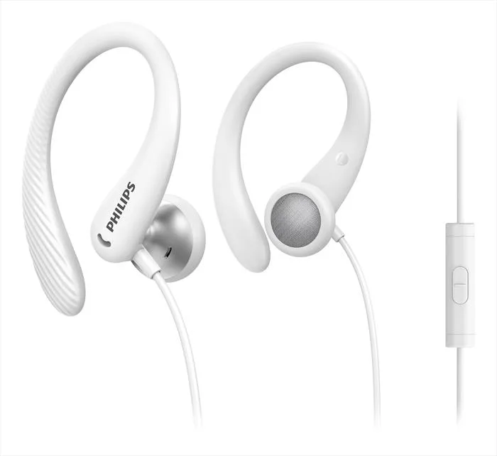 Philips TAA1105WT/00-CUFFIE Sport Cuffie Auricolari Cablate (Bianco)
