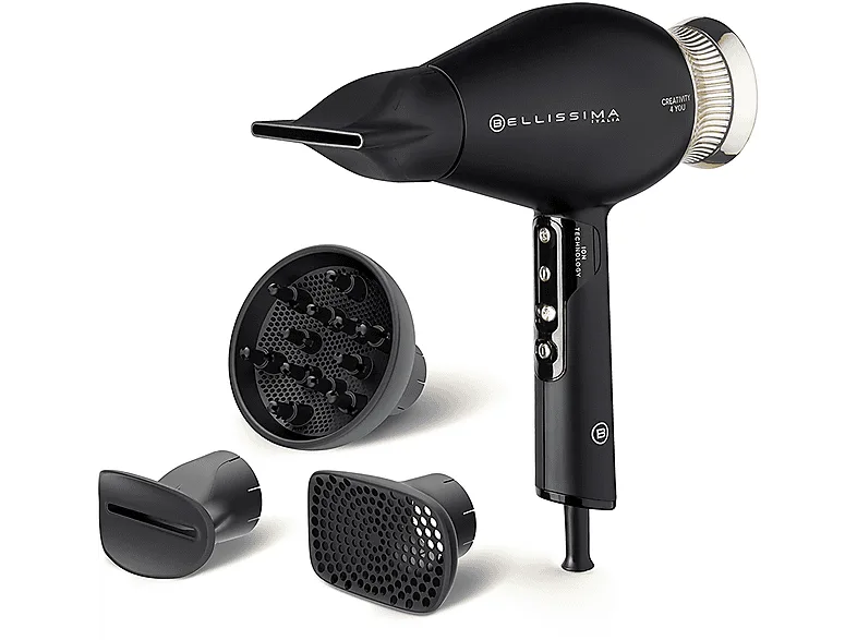 Imetec Creativity 4 You Asciugacapelli 1800 W (Nero)