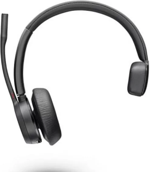 Poly cuffia wireless voyager 4310 uc - cuffia monoaurale bluetooth con microfono a cancellazione di rumore montato su asta flessibile - batteria di lunga durata - connessione a pc, mac e dispositivi mobili tramite bluetooth, plantronics