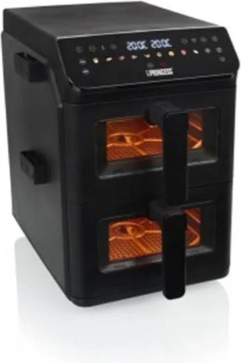 PRINCESS 182490 Airfryer Verticale FRIGGITRICE AD ARIA, capacità 11,2 l, Max potenza 3000 W, 11 programmi, da 50 °C a 200 °C, Nero / Plastica Metallo