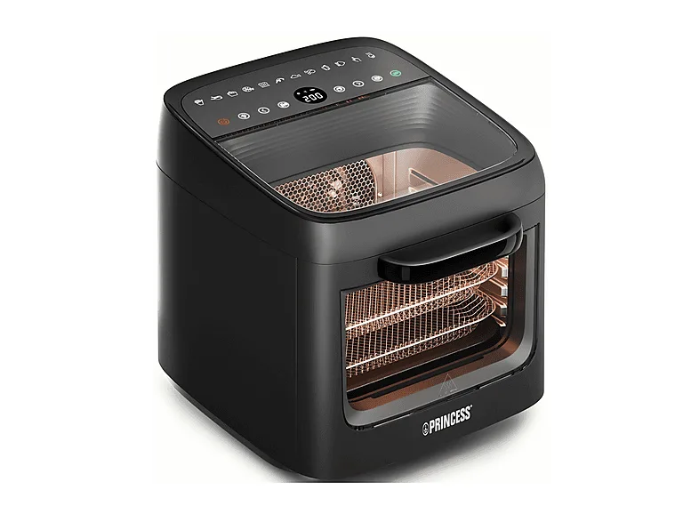 PRINCESS 182494 Friggitrice Aria FRIGGITRICE AD ARIA, capacità 12,6 l, Max potenza 1800 W, 12 programmi, da 30 °C a 200 °C, Nero/Plastica