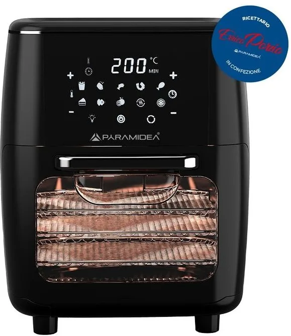 PYRAMIDEA AF1208 Friggitrice ad Aria 12 Litri 1700 W (Nero)