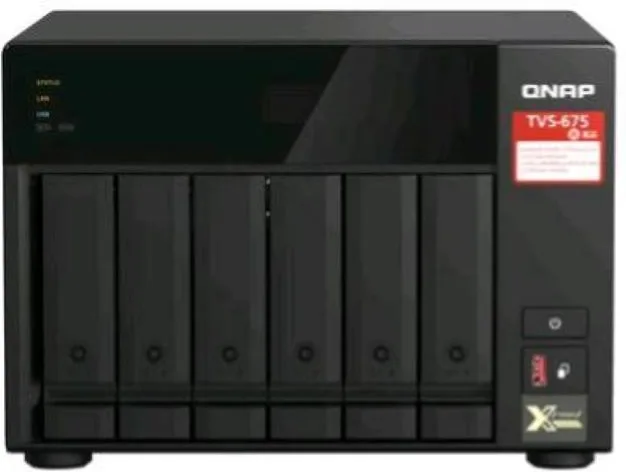 Qnap TVS-675 NAS 6 Bay (Nero)