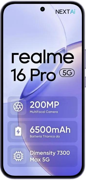 Realme 16 Pro 5G 631011008564 512GB 8GB Viola Orchidea Smartphone Dual Sim NFC RMX5120