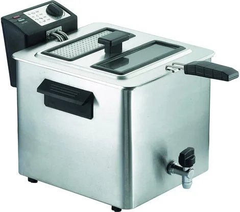 RGV Fry Type 8/N Friggitrice 8 Litri 3000 W (Acciaio Inox - Nero)