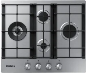 Samsung NA64H3031BS Piano Cottura a Gas 4 Fuochi 60 cm (Acciaio Inox - Nero)