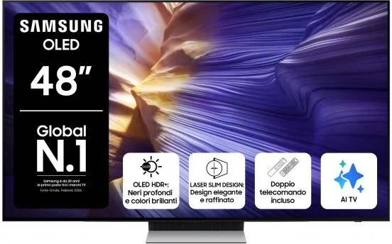 Samsung QE48S90FAEXZT 4K Ultra HD Smart TV 48" (Nero)