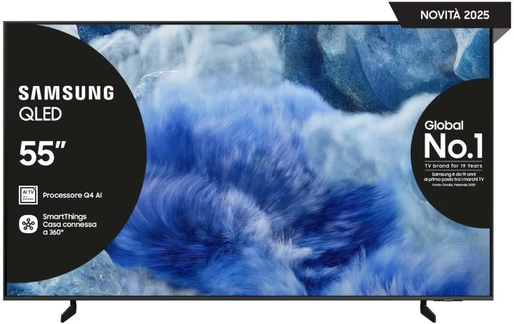 Samsung QE55Q8FAAUXZT 4K Ultra HD Smart TV 55" (Grigio)
