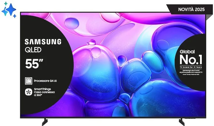 Samsung QE55Q6FAAUXZT 4K Ultra HD Smart TV 55" Wi-Fi (Nero)