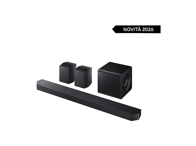 SAMSUNG Soundbar HW-Q930H/XC, Audio 9.1.4 canali, potenza 580W, Active Voice Amplifier Pro, Bluetooth 5.3, Q-Symphony, Wireless Dolby Atmos, 2026