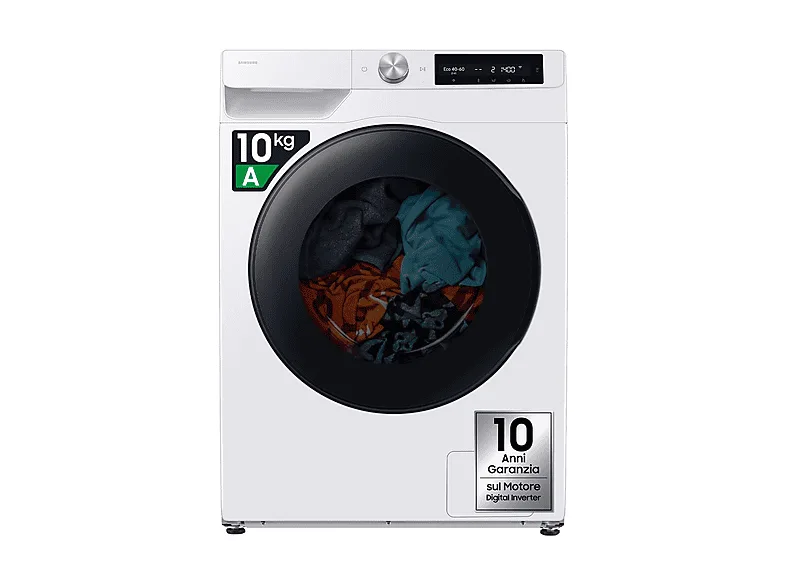 Samsung WD10HG6U34BEU3 Lavasciuga 10 KG 1400 Giri/min Classe D (Bianco)