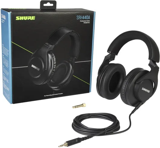 Shure SRH440A Cuffie a Padiglione Cablate (Nero)