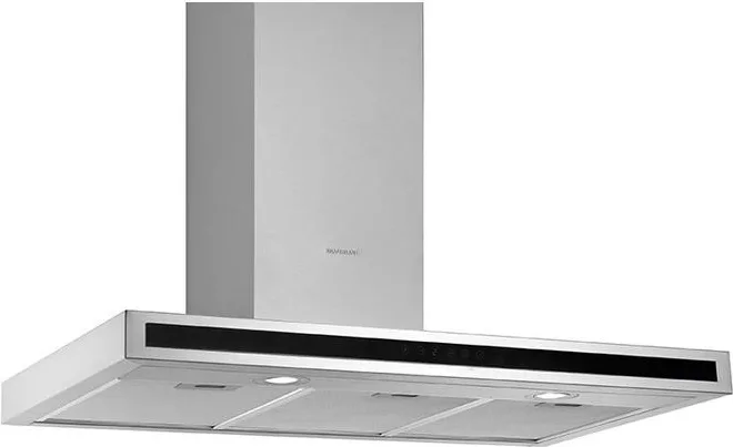Silverline 3173.9.733.03 Cappa a Parete 90 cm 593 m³-h Classe A 69 dB Touch colore Nero Acciaio Inox