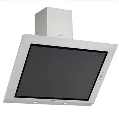 Silverline CAPPA SILVERLINE 3330.9.73301 Aspirante a Parete Larghezza 90 cm in Vetro Nero e Acciaio Inox -