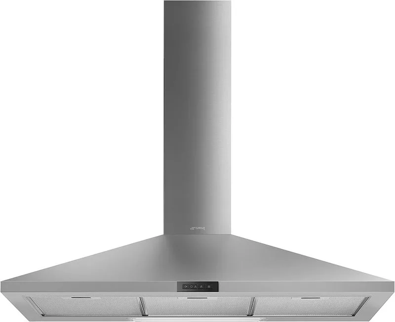 Smeg KDE900EX Cappa Aspirante a Parete 90 cm 553 m³/h Classe D (Acciaio Inox)