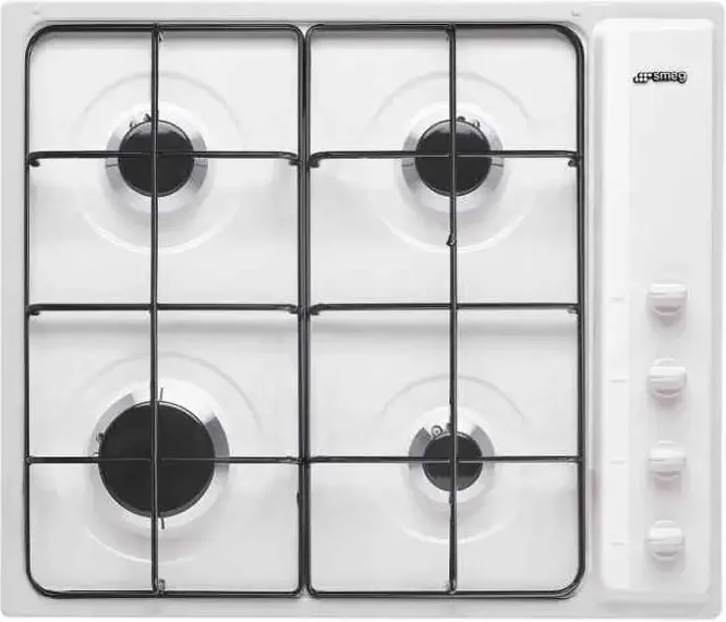 Smeg S64SB Piano Cottura a Gas 4 Fuochi 60 cm (Bianco)