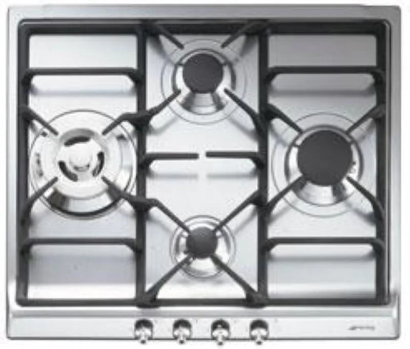 Smeg SER60SGH3 Piano Cottura a Gas 4 Fuochi 60 cm (Inox)