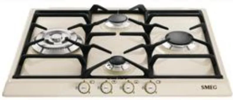 Smeg SR764PO Piano Cottura a Gas 4 Fuochi 60 cm (Crema)