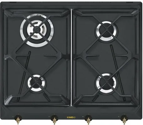 Smeg SRV864AOGH Piano Cottura a Gas 4 Fuochi 59,5 cm (Antracite)