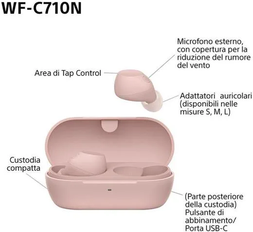 Sony U.K. Cuffie True Wireless Stereo In-ear Rosa