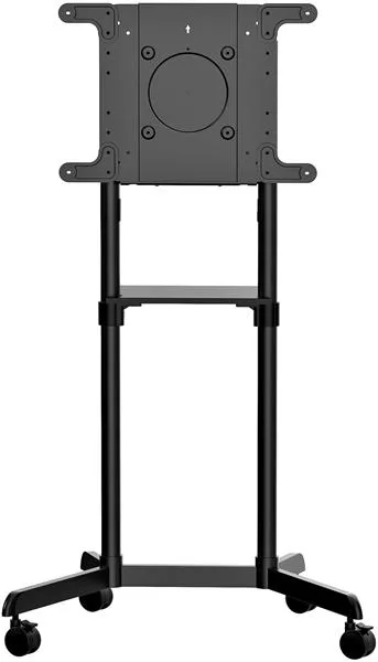 StarTech.com MBLTVSTNDEC Carrello porta TV portatile per schermi 37-70'' fino a 70 Kg con rotelle bloccabili ripiano regolabile e vano chiuso colore Nero
