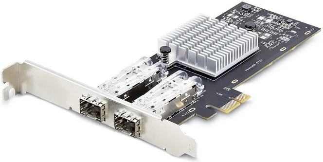 StarTech.com Scheda di Rete SFP GbE a 2 Porte, PCIe 2.1 x1, Intel I210-IS, Controller 1GbE, 1000BASE rame/fibra ottica, NIC Gigabit Ethernet a due porte, backplane desktop/server - Windows e Linux