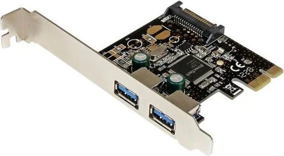 StarTech PEXUSB3S23 Scheda controller PCIe USB 3.0 SuperSpeed 2 porte alimentazione SATA 5 Gbps