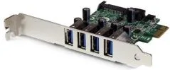 StarTech PEXUSB3S4V Scheda Controller PCIe USB 3.0 4 Porte SuperSpeed 5Gbps UASP Alimentazione SATA