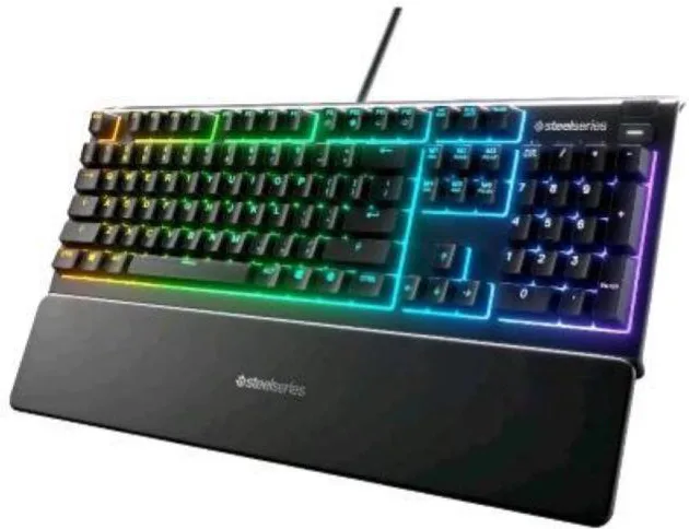 SteelSeries 64800 Apex 3 Tastiera da Gaming USB QWERTY Italiano Retroilluminazione RGB a 10 Zone Poggiapolsi Magnetico Protezione IP32 colore Nero