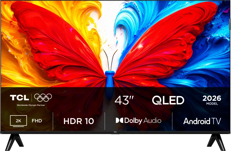 TCL 43S5L TV QLED, SMART TV, 43 ", Full-HD, Processore CA55x4, Classe F