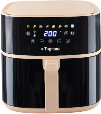 TOGNANA D2DFA05IRCH Friggitrice ad Aria 8 Litri 2000 W (Nero)