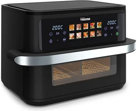Tristar Fr 9078 Airfryer Dualzone Flex Friggitrice ad Aria 10 Litri 2800 W (Nero)