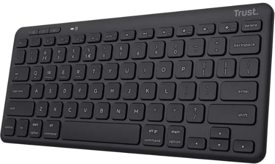 Trust 24708 Lyra Tastiera Wireless Bluetooth Multidispositivo Layout Italiano QWERTY Ricaricabile Multi-OS colore Nero