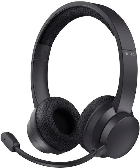 Trust 25463 Ayda Cuffie On-ear Bluetooth Wireless ENC Microfono USB-C Jack 3.5 mm autonomia 24 ore colore Nero