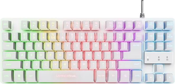 Trust GXT833W Tastiera Gaming USB QWERTY Italiano (Bianco)