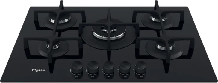 Whirlpool Goa 7523/NB1 Piano Cottura a Gas 5 Fuochi 73 cm (Nero)