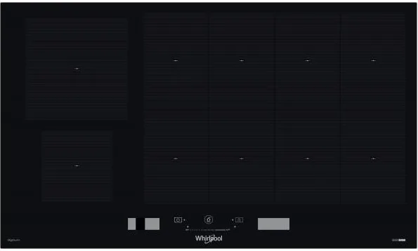 Whirlpool SMP29010CNEIXL Piano cottura a induzione 86 cm 10 zone FlexiCook vetroceramica comandi touch timer digitale colore Nero