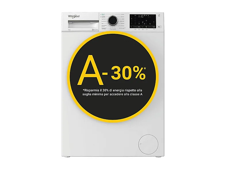 Whirlpool Wam 049WB It Lavatrice Carica Frontale 10 KG 1400 Giri/min Classe A (Bianco)